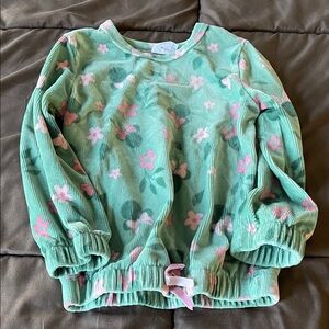 Disney Green and Pink Floral Kids Sweater